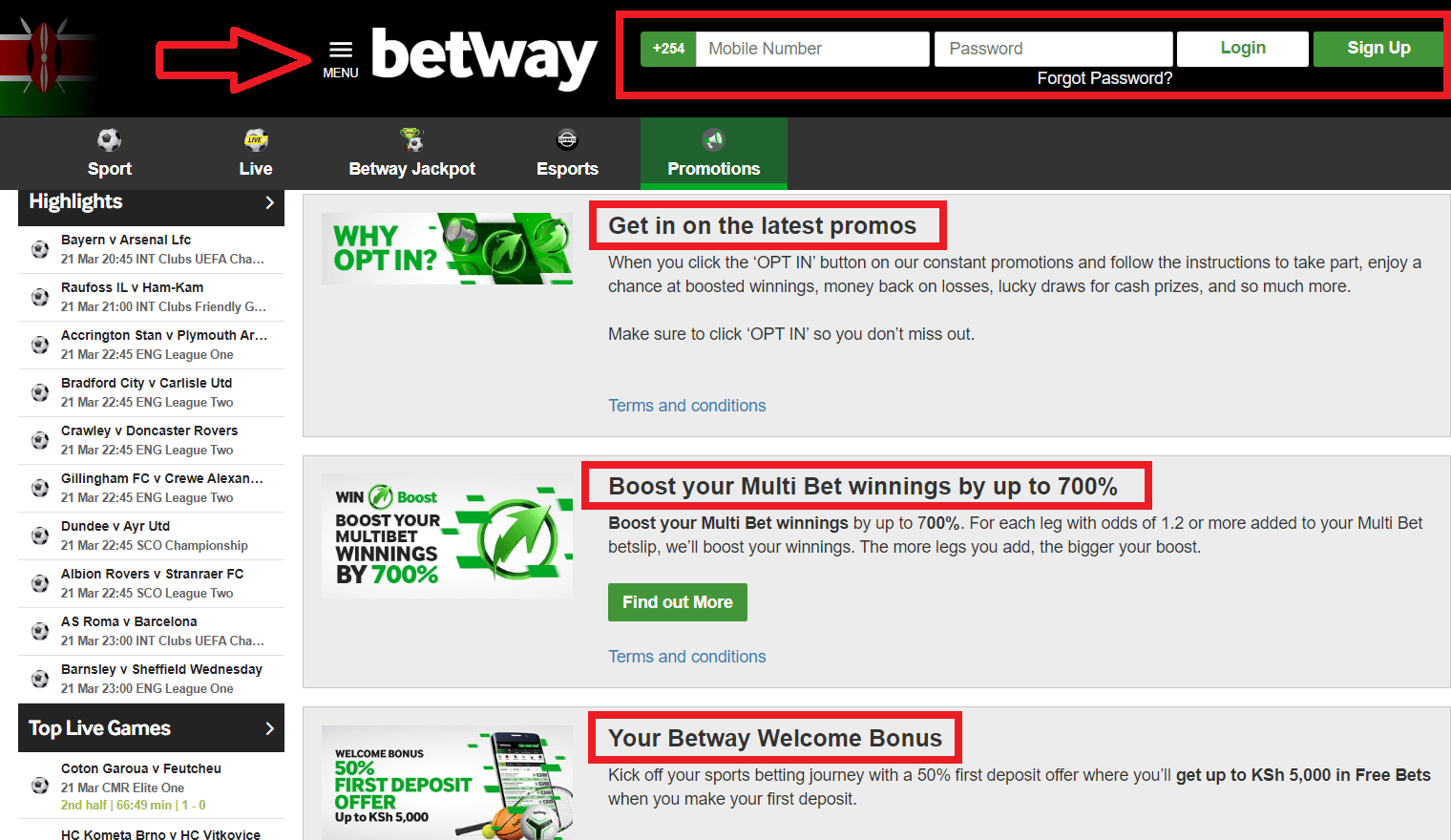 Les bonus et promotions de bienvenue chez Betway